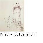Prag - goldene Uhr